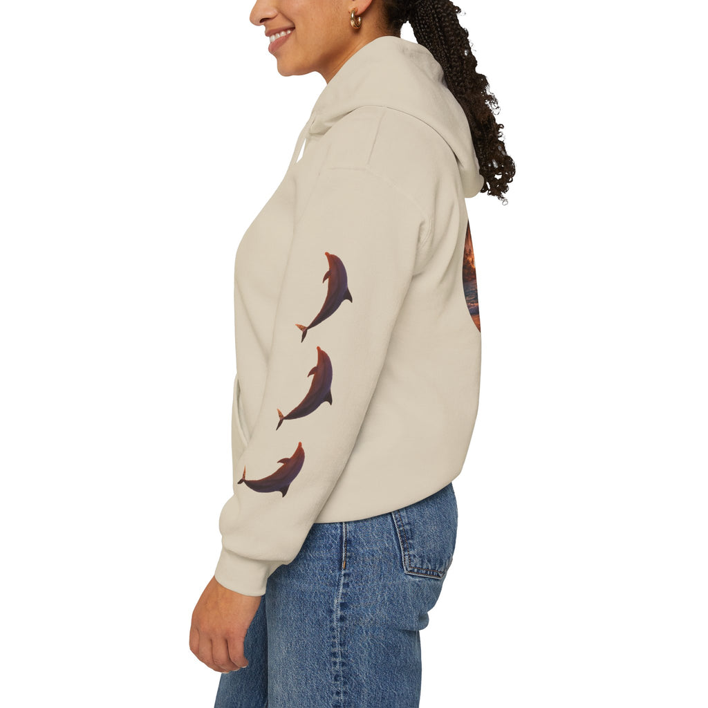 Dolphin Sunset Hoodie Unisex