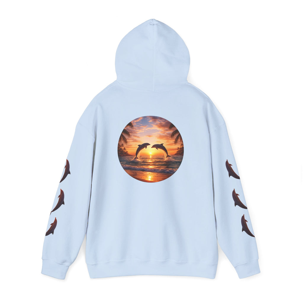 Dolphin Sunset Hoodie Unisex